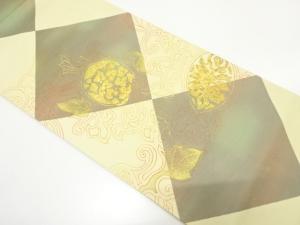 作家物　金彩　花唐草模様　袋帯